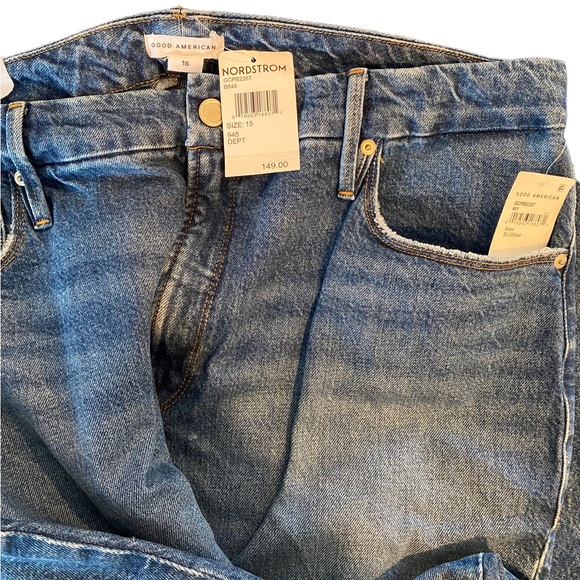 Good American Good Classic Skinnyish Fit High Rise Womens 15 Inseam 28 NWT New - Picture 4 of 10